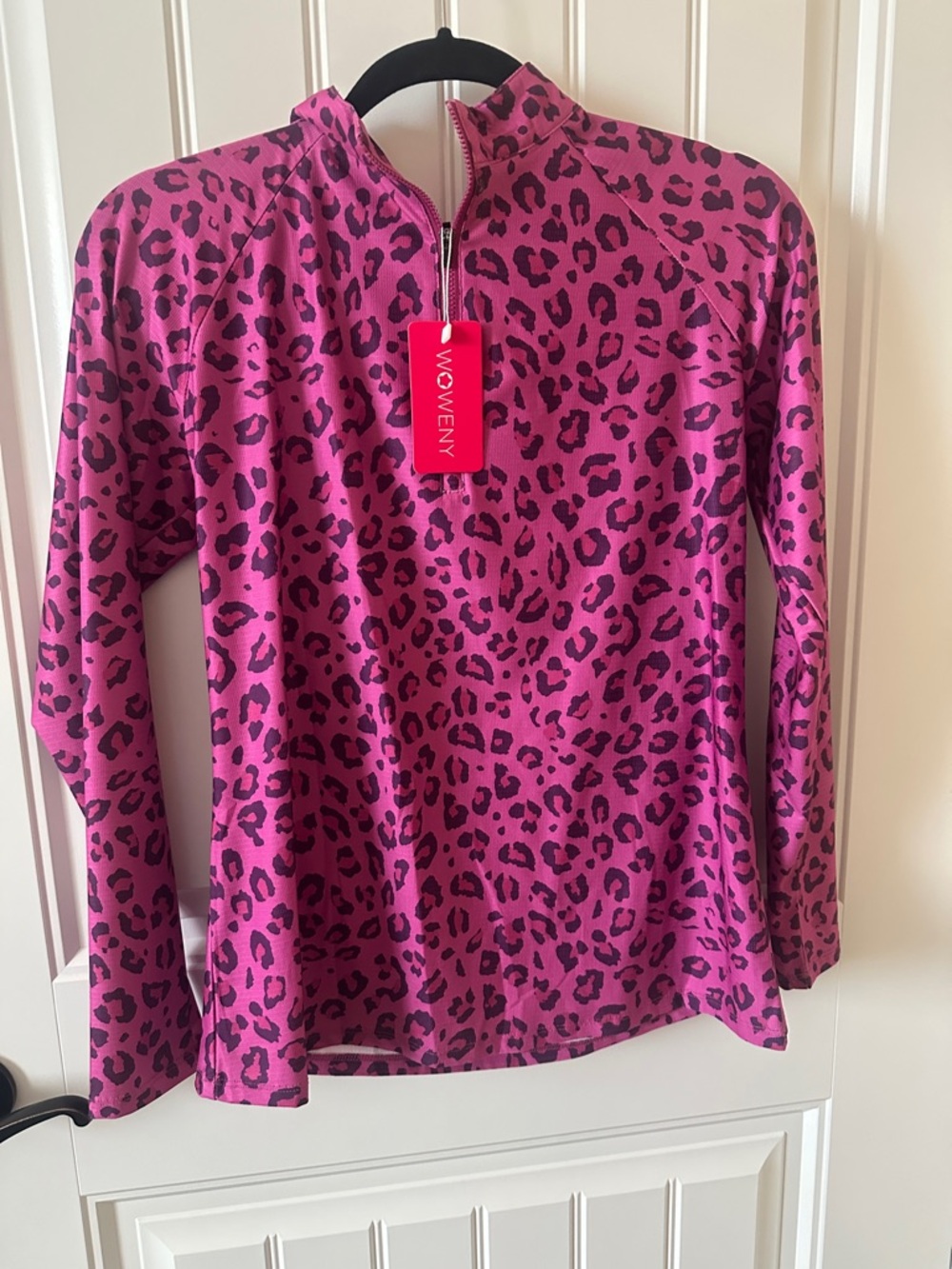 Purple animal print golf top - Picture 2 of 3